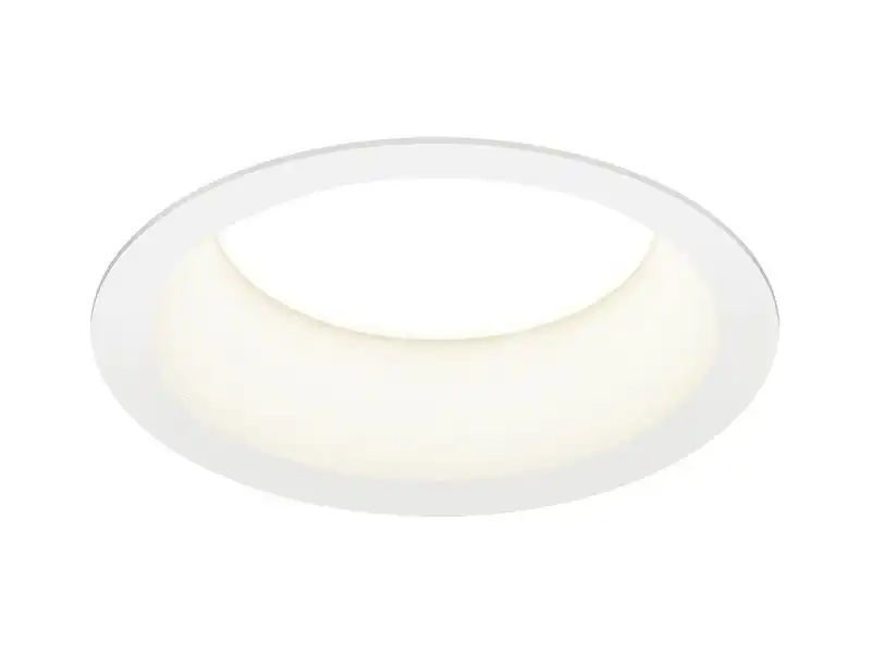 a white light fixture with a white border