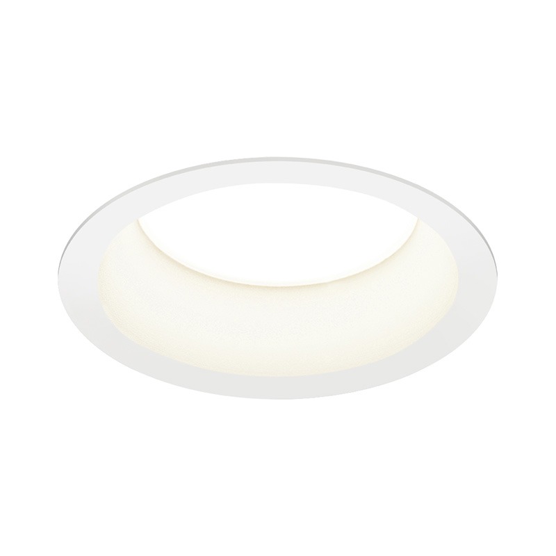 a white light fixture with a white border