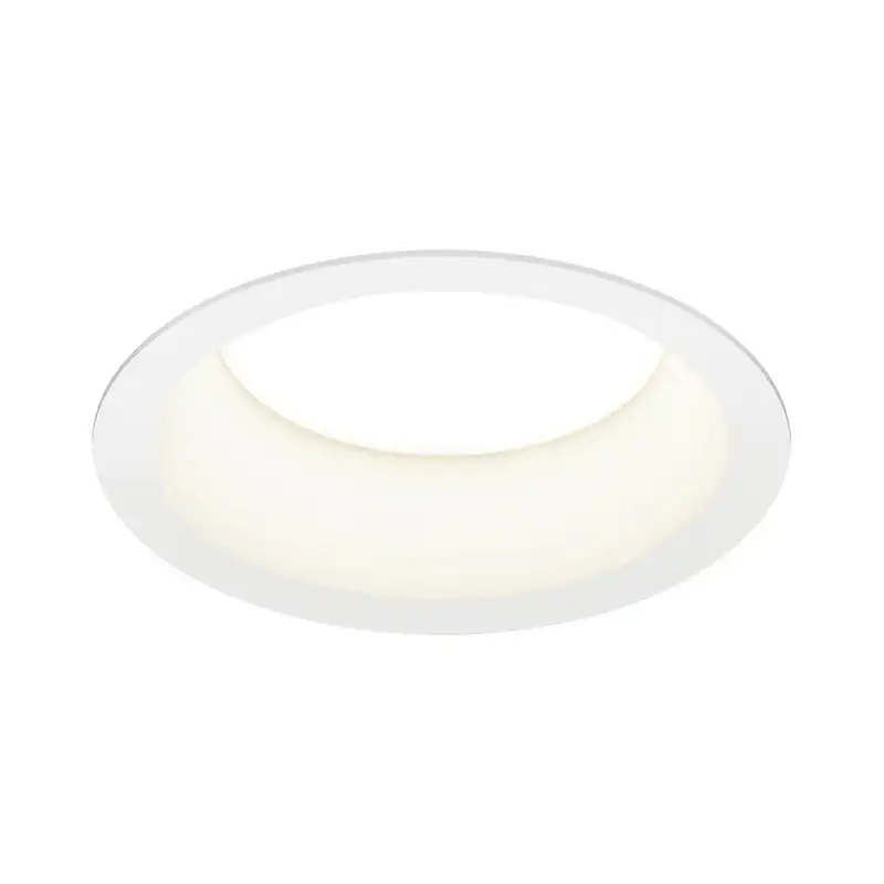 a white light fixture with a white border