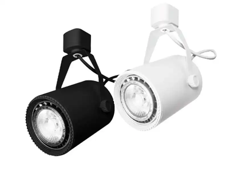 a pair of black and white lights